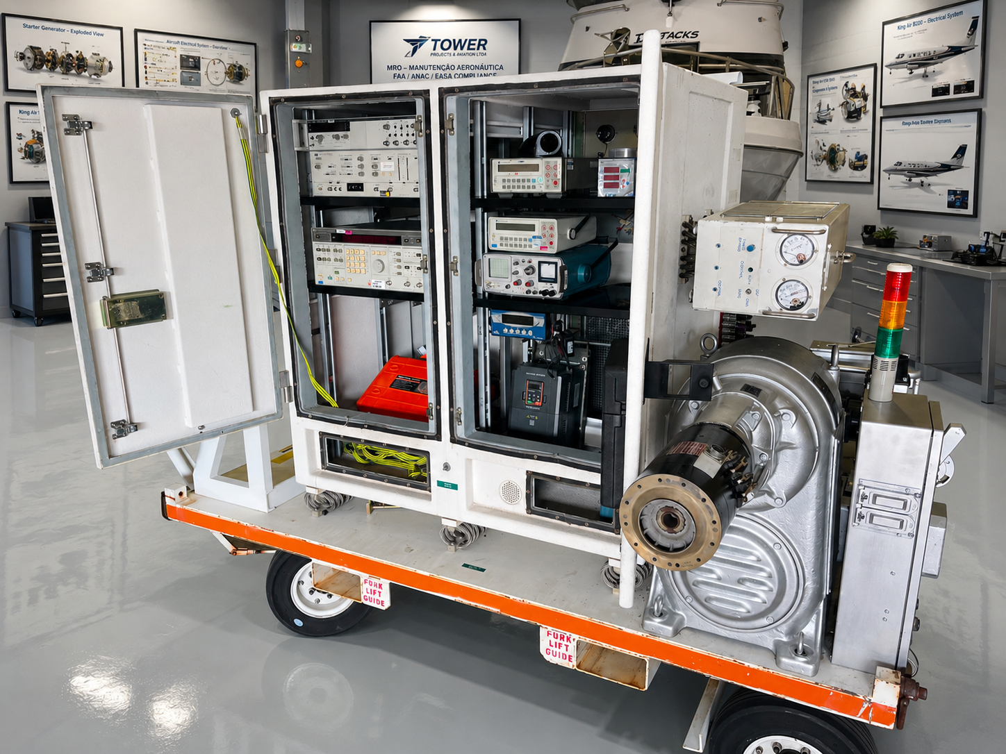 Mobile aircraft ground power and test unit at Tower Projects & Aviation